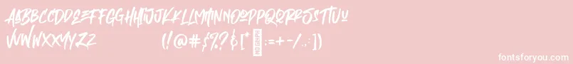 Шрифт Empires – белые шрифты на розовом фоне
