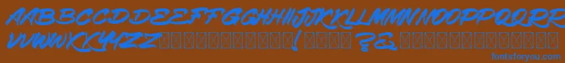 EmpireSamgor Font – Blue Fonts on Brown Background
