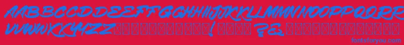 EmpireSamgor Font – Blue Fonts on Red Background