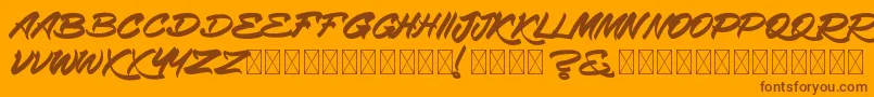 EmpireSamgor Font – Brown Fonts on Orange Background