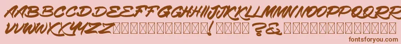EmpireSamgor Font – Brown Fonts on Pink Background