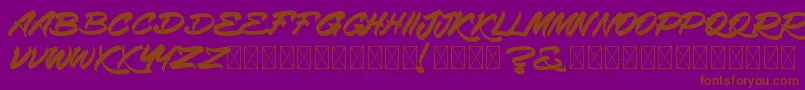 EmpireSamgor Font – Brown Fonts on Purple Background