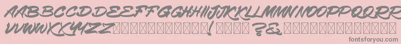 EmpireSamgor-Schriftart – Graue Schriften auf rosa Hintergrund