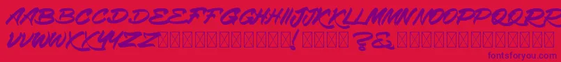 EmpireSamgor Font – Purple Fonts on Red Background