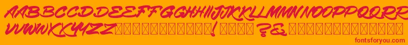 EmpireSamgor Font – Red Fonts on Orange Background