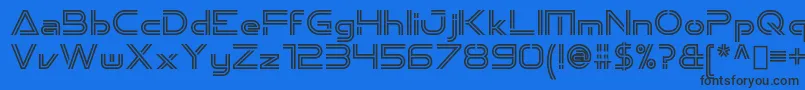Шрифт Emporium OldStyle – чёрные шрифты на синем фоне