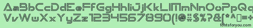 フォントEmporium OldStyle – 緑の背景に黒い文字