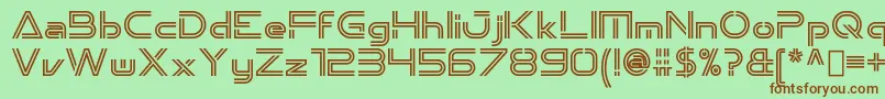 Police Emporium OldStyle – polices brunes sur fond vert
