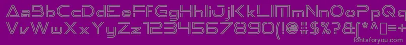 Czcionka Emporium OldStyle – szare czcionki na fioletowym tle