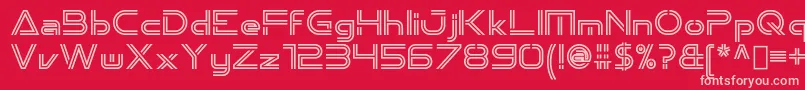 Emporium OldStyle Font – Pink Fonts on Red Background