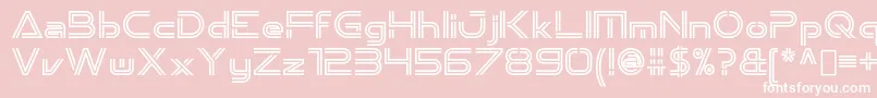 Emporium OldStyle-fontti – valkoiset fontit vaaleanpunaisella taustalla