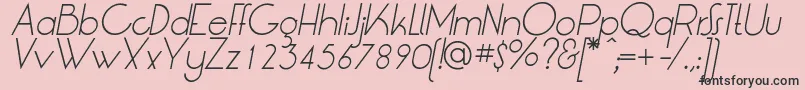 LtOksanaLightItalic Font – Black Fonts on Pink Background