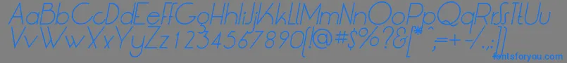 LtOksanaLightItalic Font – Blue Fonts on Gray Background