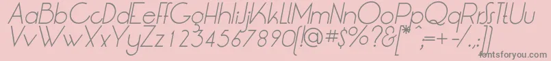 LtOksanaLightItalic Font – Gray Fonts on Pink Background