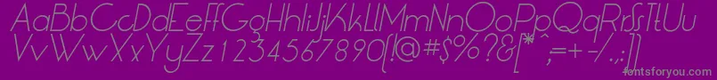 LtOksanaLightItalic Font – Gray Fonts on Purple Background