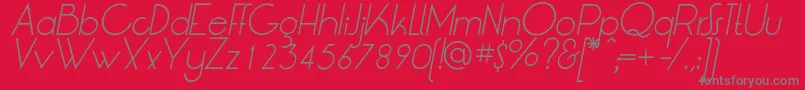 LtOksanaLightItalic Font – Gray Fonts on Red Background