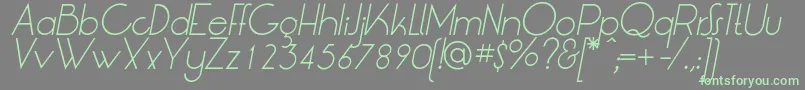 LtOksanaLightItalic Font – Green Fonts on Gray Background