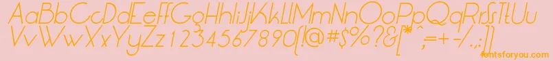 LtOksanaLightItalic Font – Orange Fonts on Pink Background