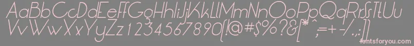 LtOksanaLightItalic Font – Pink Fonts on Gray Background