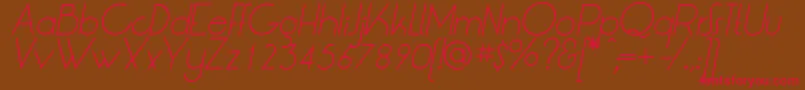 LtOksanaLightItalic Font – Red Fonts on Brown Background