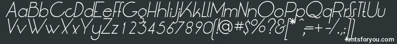 フォントLtOksanaLightItalic – 白い文字