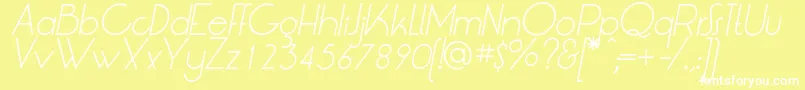 LtOksanaLightItalic Font – White Fonts on Yellow Background