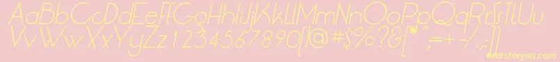 LtOksanaLightItalic Font – Yellow Fonts on Pink Background