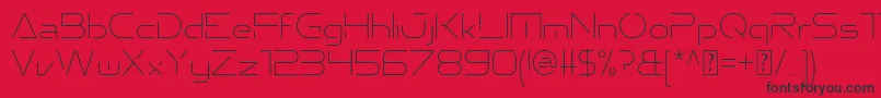 Emporium Thin Font – Black Fonts on Red Background