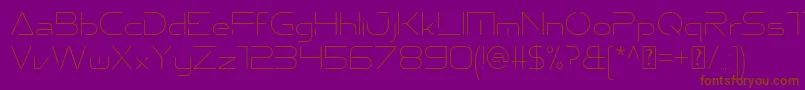 Emporium Thin Font – Brown Fonts on Purple Background