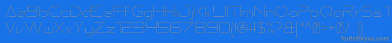 Emporium Thin Font – Gray Fonts on Blue Background