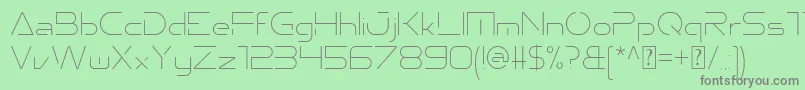 Emporium Thin-Schriftart – Graue Schriften auf grünem Hintergrund