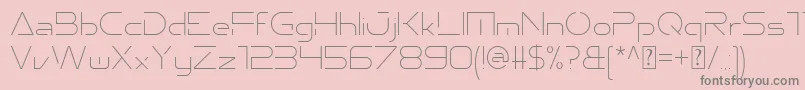 Emporium Thin Font – Gray Fonts on Pink Background