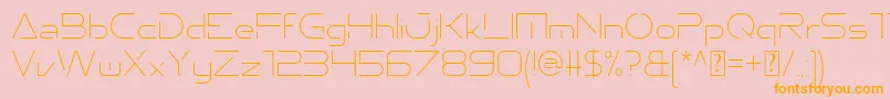 Emporium Thin Font – Orange Fonts on Pink Background