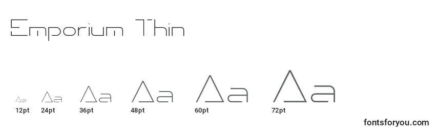 Emporium Thin Font Sizes