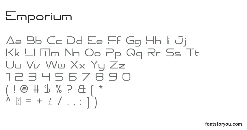 Emporium (125971)-fontti – aakkoset, numerot, erikoismerkit