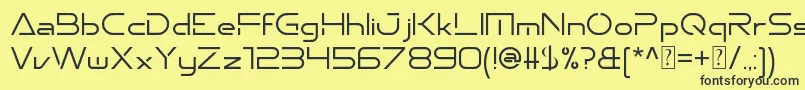 Emporium Font – Black Fonts on Yellow Background
