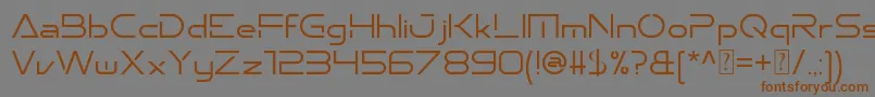 Fonte Emporium – fontes marrons em um fundo cinza