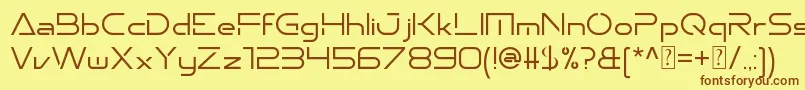 Emporium Font – Brown Fonts on Yellow Background