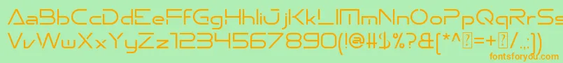 Emporium Font – Orange Fonts on Green Background