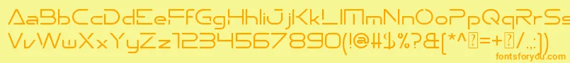 Emporium Font – Orange Fonts on Yellow Background