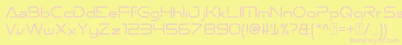 Emporium Font – Pink Fonts on Yellow Background