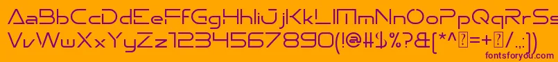 Шрифт Emporium – фиолетовые шрифты на оранжевом фоне