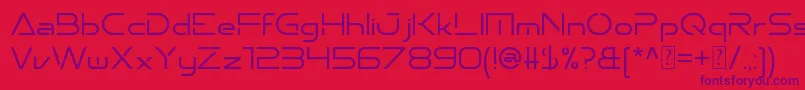 Emporium Font – Purple Fonts on Red Background