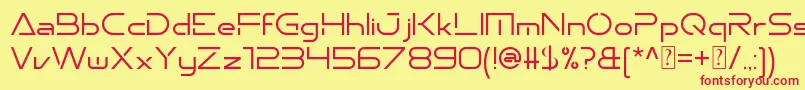 Emporium Font – Red Fonts on Yellow Background