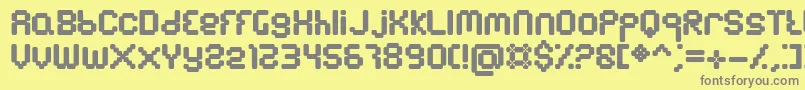 Emulator Font – Gray Fonts on Yellow Background