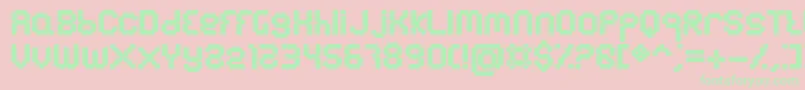 Emulator Font – Green Fonts on Pink Background