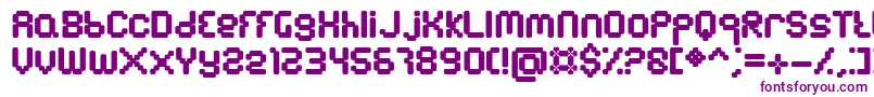 Emulator Font – Purple Fonts on White Background