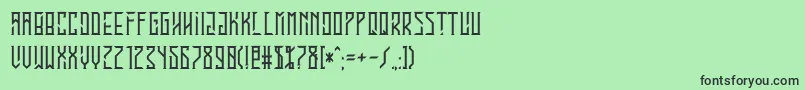 En Garde Font – Black Fonts on Green Background
