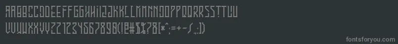 En Garde Font – Gray Fonts on Black Background