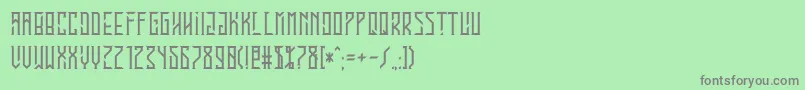 En Garde Font – Gray Fonts on Green Background